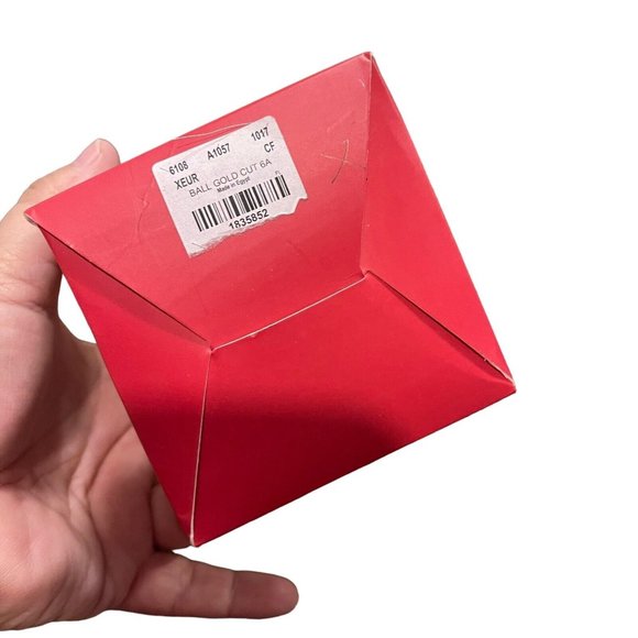 VTG Mouth Blown Glass Hand Painted Christmas Ornament Gold/Purple Ball Egypt EUC - Picture 7 of 12